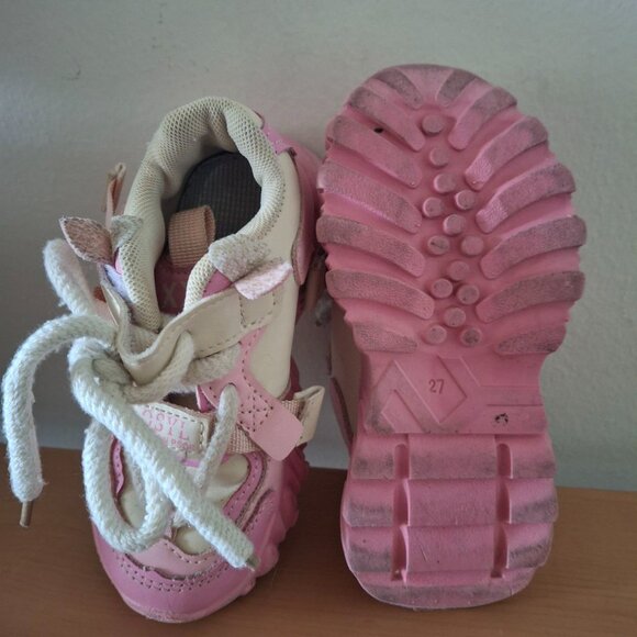 Kids' Unisex Pink Casual Running Sneakers - EU Size 27 (US Toddler 10) - Picture 4 of 6